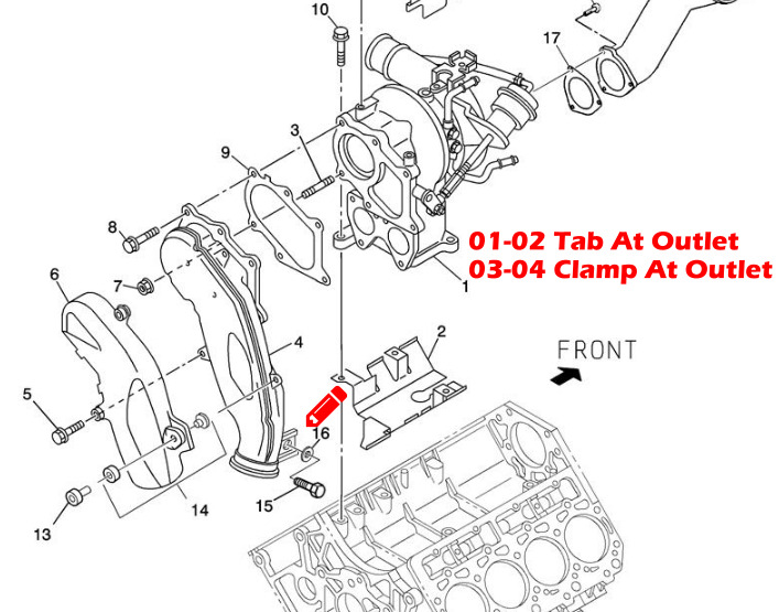 03 – 04 Chevy Silverado/GMC Sierra Duramax LB7 TURBO Exhaust PIPE 97350391