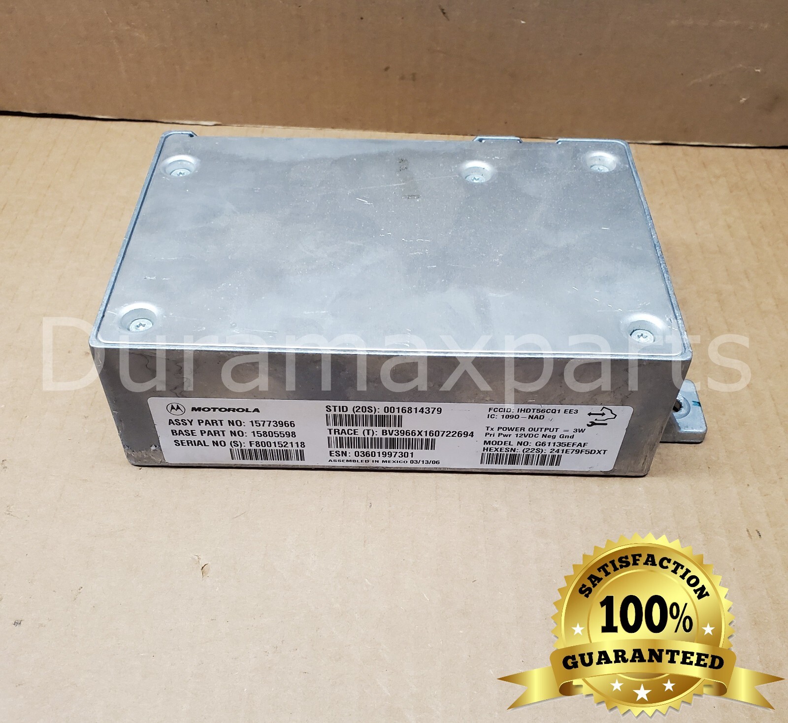 04-06 Chevy Suburban/GMC Yukon ONSTAR COMMUNICATION MODULE 15773966 15805598 OEM