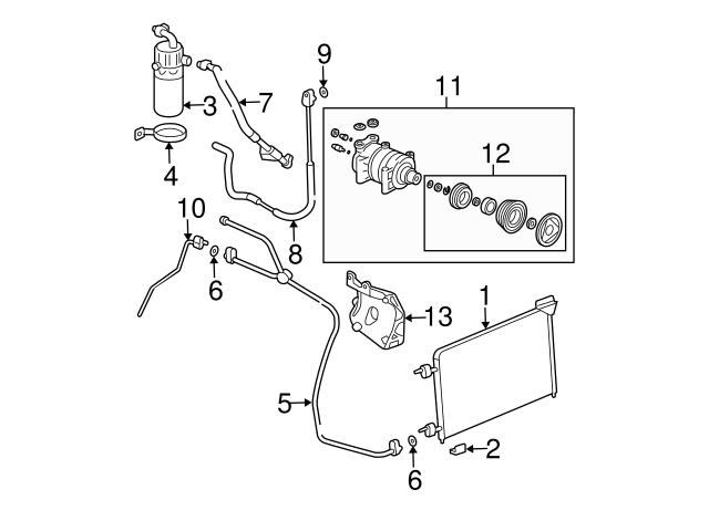 00-06 Chevy Suburban Tahoe/GMC Yukon Gas A/C REFRIDGERANT SUCTION HOSE 19303128 - Image 8