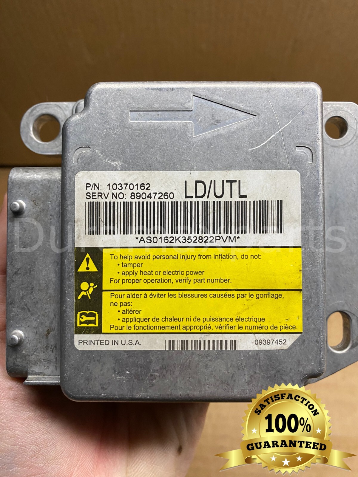 06-07 Chevy Silverado/GMC Sierra 1500 SRS Control Module 10370162 - Image 7