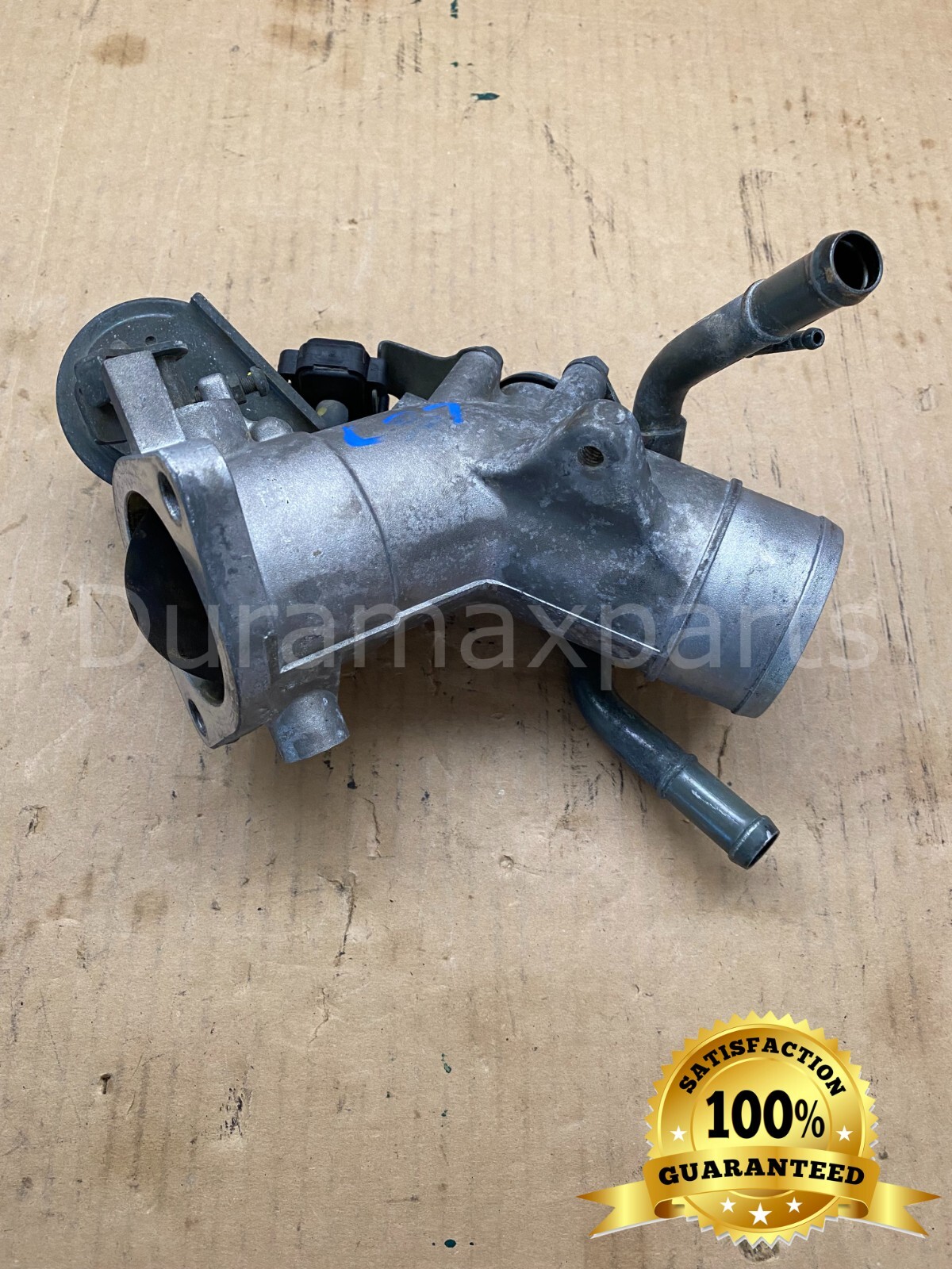 01-04 LB7 Duramax EGR THROTTLE BODY 97288792 w/ Pressure Sensor 12215049 & Hose