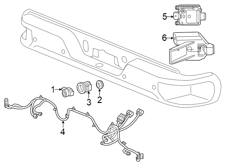 20-23 Chevy Silverado 1500 2500 3500 REAR BUMPER (F) HARNESS 86796025 Genuine GM - Image 11