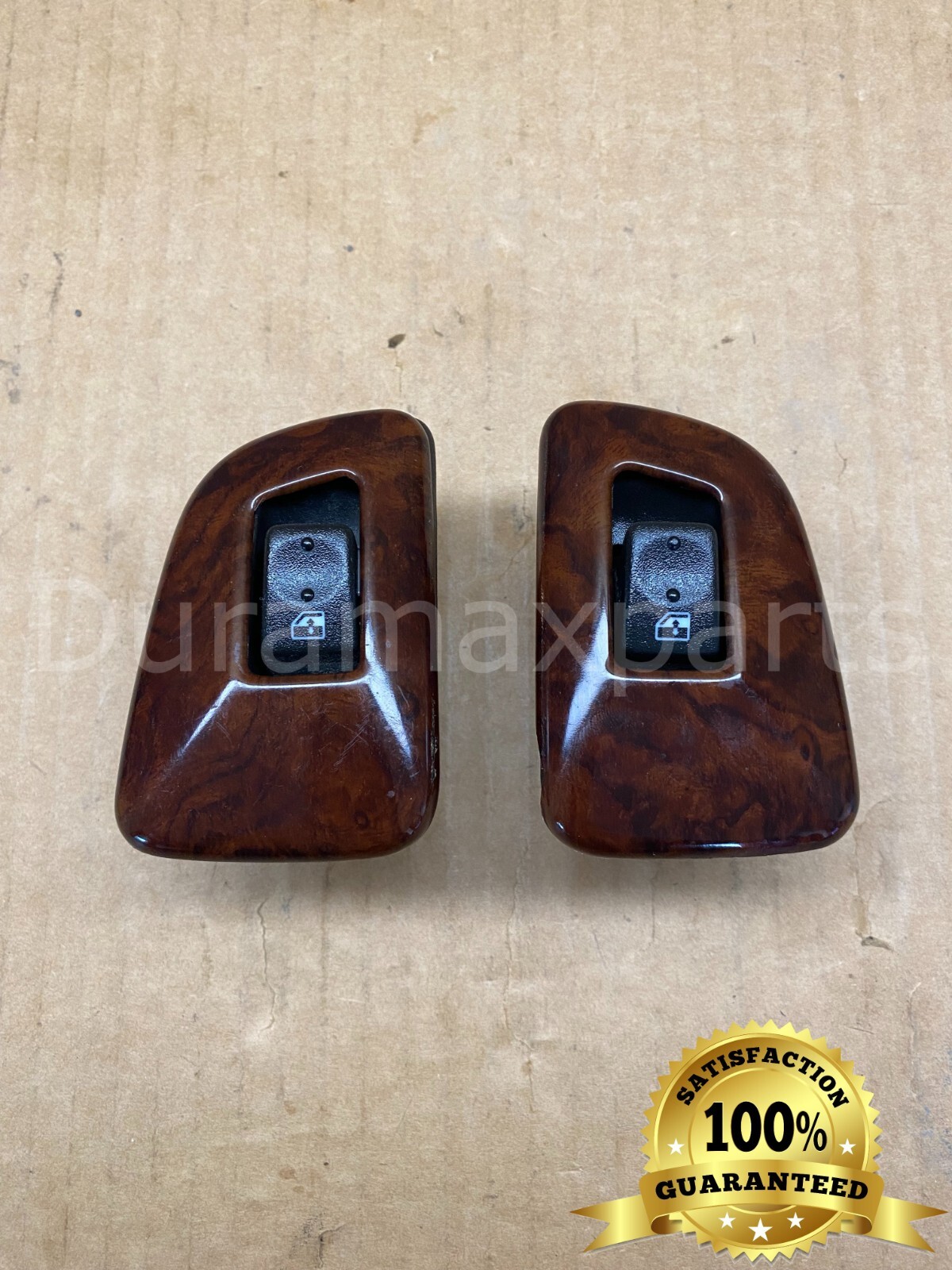 03-06 Chevy/GMC RIGHT/LEFT REAR WINDOW CONTROL SWITCH PAIR 15206533 Mocha Walnut