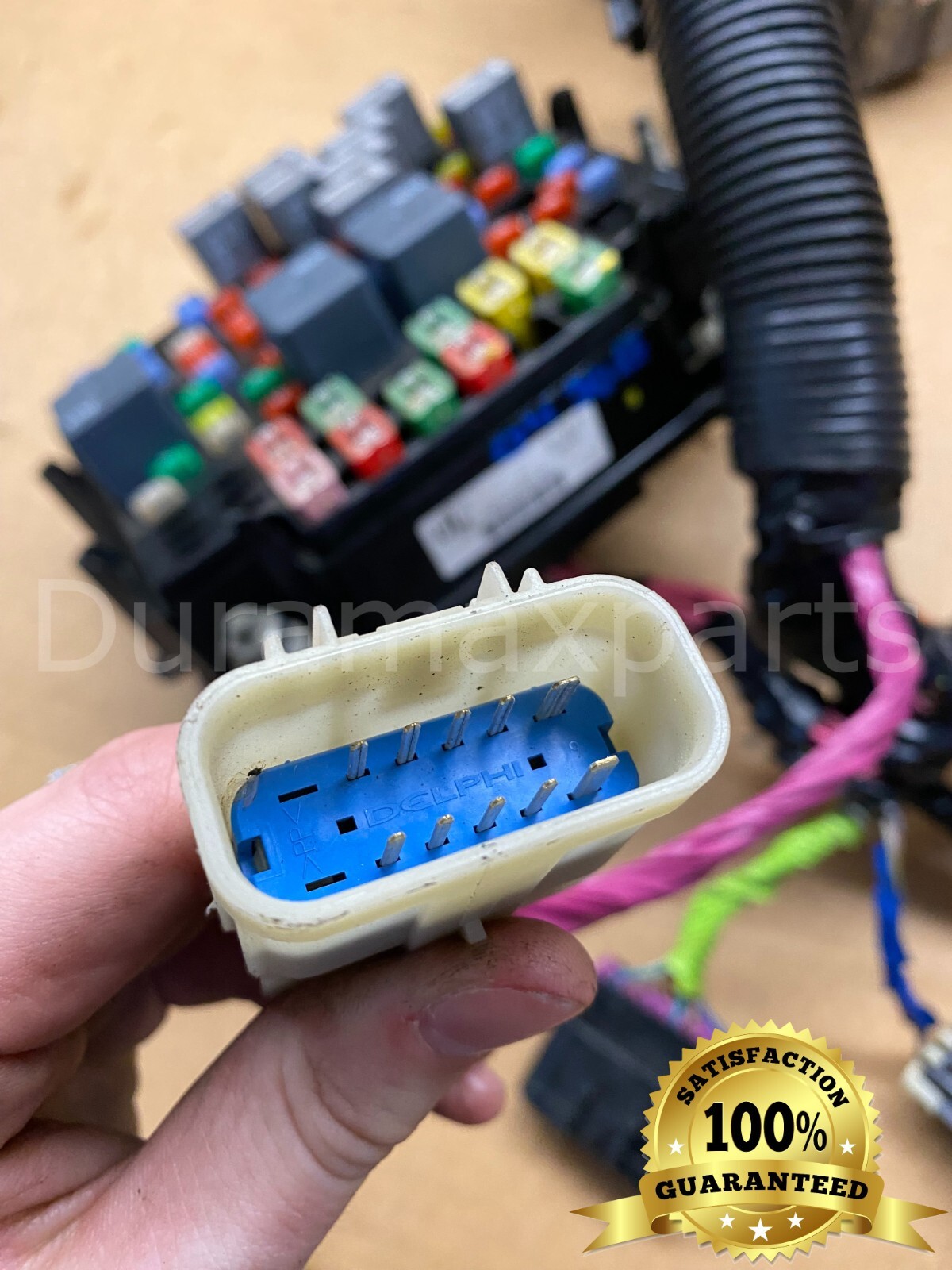 03 Chev Silverado/GMC 2500 ENGINE ECU WIRE HARNESS+FUSE BLOCK+PCM 12589463 - Image 5