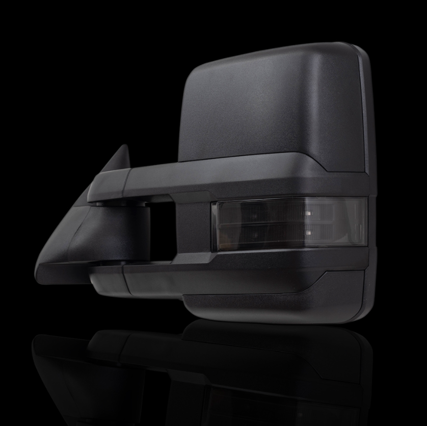07-14 GM Truck Power Mirrors Textured Black w/Heat-Manual Telescopic-w/Signal - Image 5