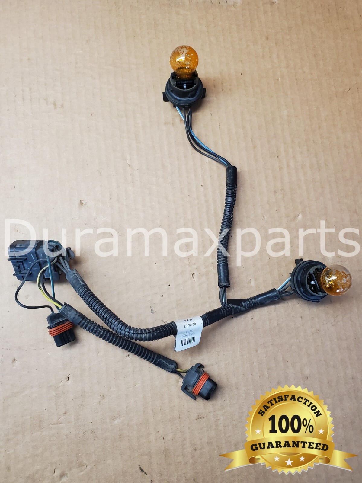 2007-12 Chevrolet Silverado LH RH Headlight Wiring Harness 15841609 Genuine OEM