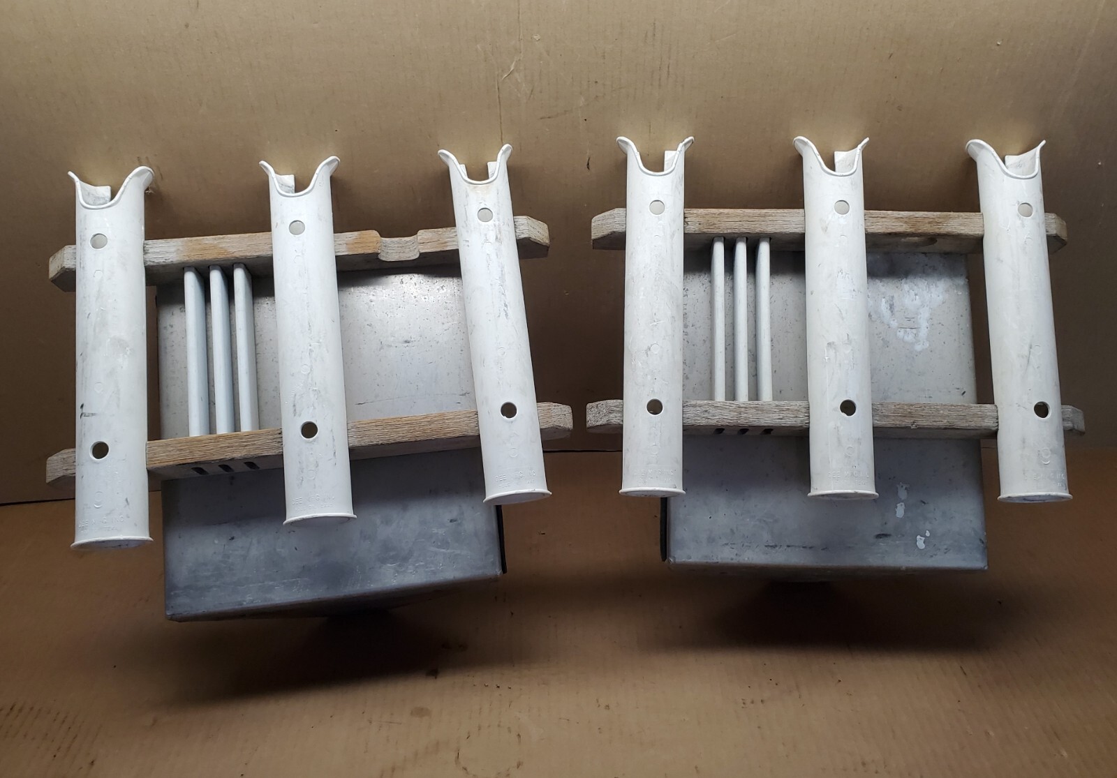 Custom Fishing Pole Rod Holder Pair with Mounting Plate